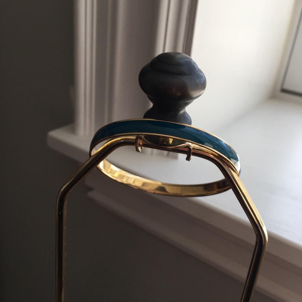 J.CREW Turquois Gold Enamel Bangle Bracelet
